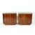 Beautiful and distinctive pair of bedside tables dating from the 1940s, showcasing the elegant transition from Art Deco to...