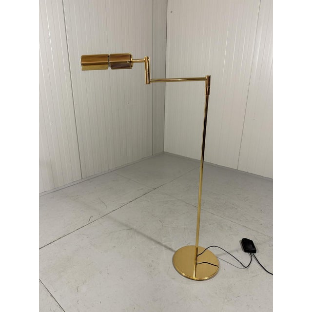 Mid-Century Modern Brass Haloprofil 878HR Floor Lamp by Viktor Frauenknecht for Swisslamps International, 1970s For Sale - Image 3 of 18