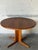 Vintage Danish Teak Round Extendable Dining Table – Mid-Century Modern Scandinavian Dining Table With Leaf For Sale In Los Angeles - Image 6 of 11