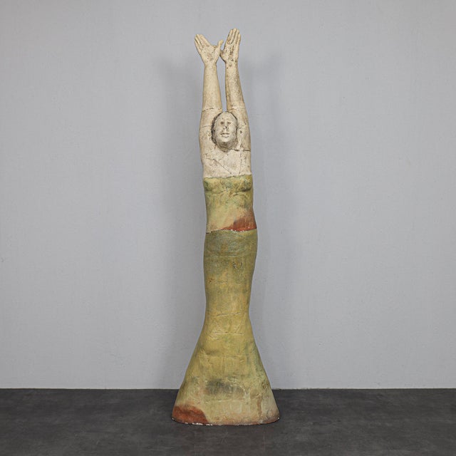 Sjer Jacobs, Standing Female Figure, 1990s, Ceramic For Sale - Image 3 of 10