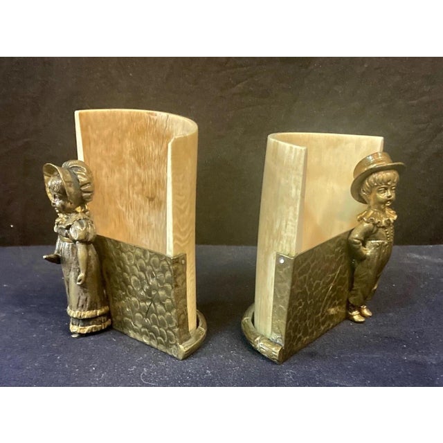 19th Century Victorian Kate Greenaway Card Holders - A Pair For Sale - Image 4 of 7
