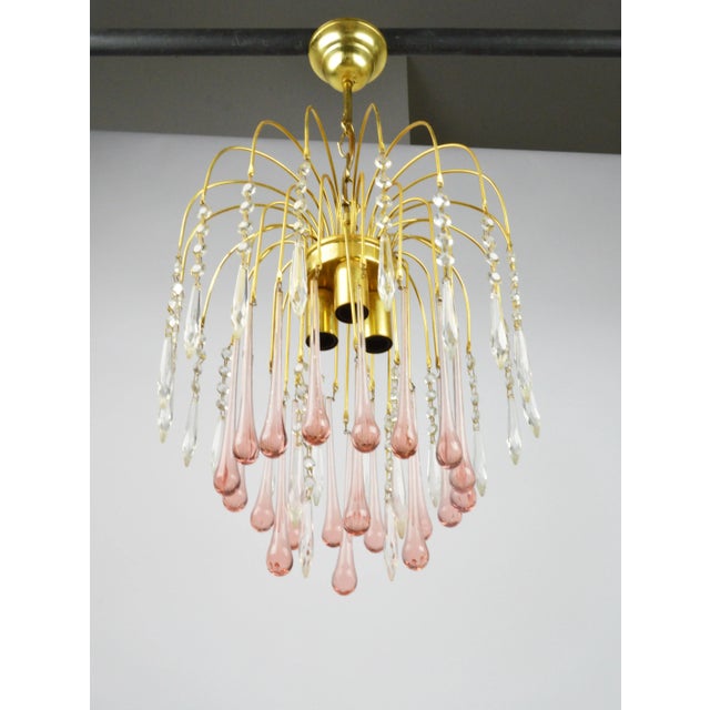 Chandelier attributed to P. Venini, Italy, 1970s For Sale - Image 11 of 11