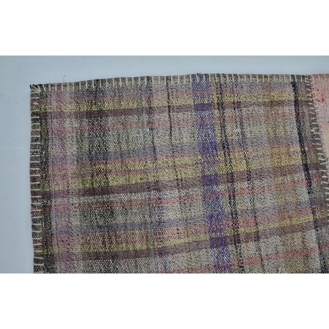 Textile Oushak Vintage Kilim Rug For Sale - Image 7 of 10