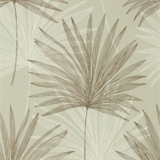 Harlequin Mitende Wallpaper in Pebble/Chalk For Sale