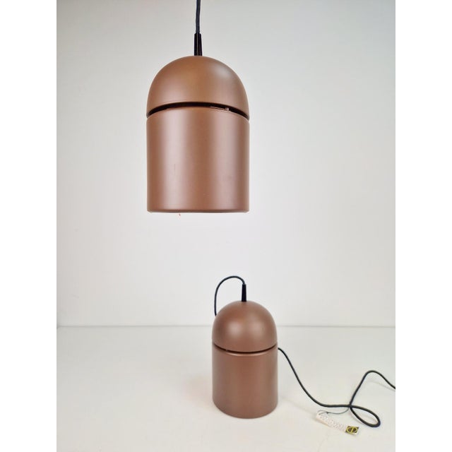 Metal Vintage Uni Pendant Lamps by Vagn Dyring for Nordisk Solar, 1970s, Set of 2 For Sale - Image 7 of 13