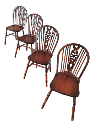 Wheelback Windsor Chairs, Set of 4
