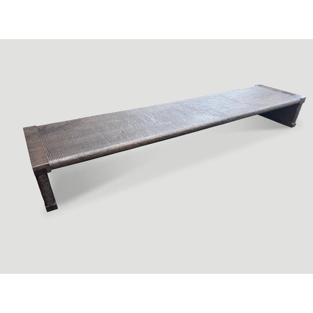 2010s Andrianna Shamaris Exquisite Monumental Couture Hand Carved Bench For Sale - Image 5 of 18