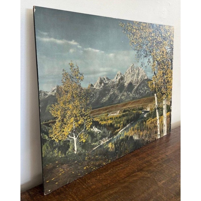Cabin Vintage Mountain Landscape Photographic Print on Board, Autumn Scenic Wall Art.. For Sale - Image 3 of 10