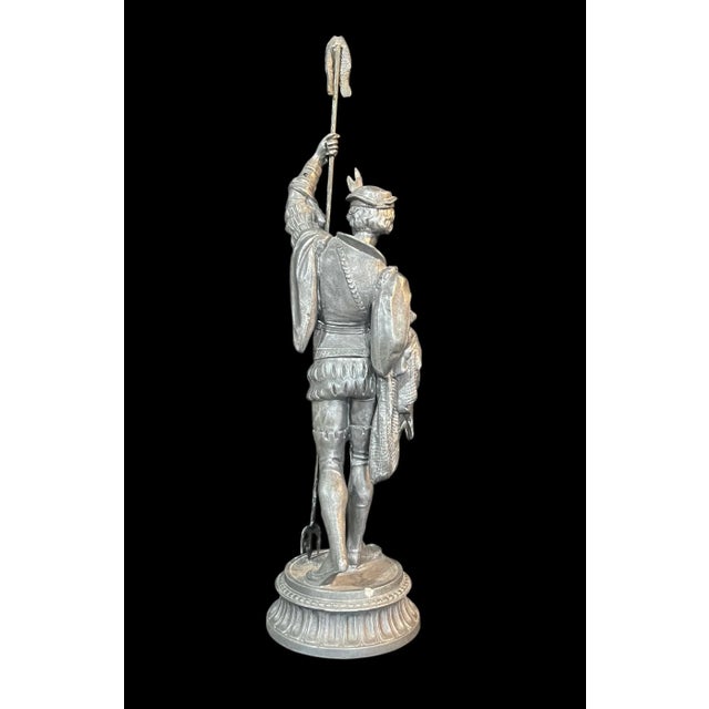 French Silver Spelter Statues For Sale - Image 3 of 9
