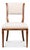 Art Deco Klismos Dining Chairs in Antiqued Walnut and Cream, Sets of 2 For Sale - Image 3 of 11