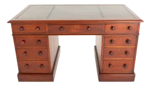 Victorian Pedestal Desk in Mahogany, 1860