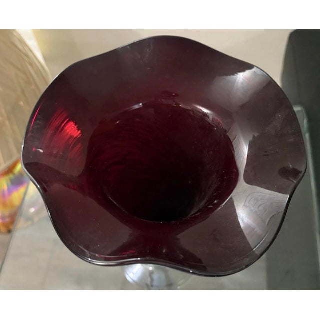 Murano Pulled Feather Italian Art Glass 11in Vase Excellent condition lightly used No damages The Murano Pulled Feather...