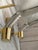 Set of three vintage 1970s Murano glass leaf-shaped wall sconces with brass frames, attributed to Italian designer Franco...