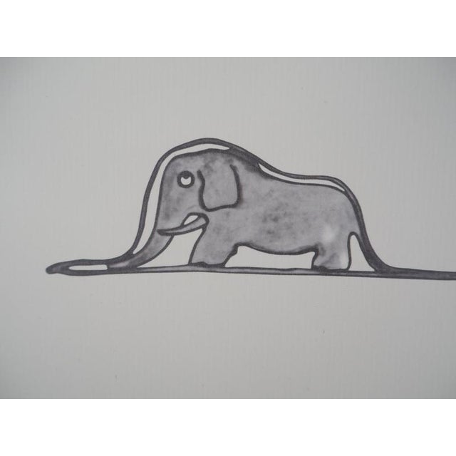Antoine de Saint-Exupery, The Little Prince, an Elephant in a Hat, Lithograph For Sale - Image 4 of 6
