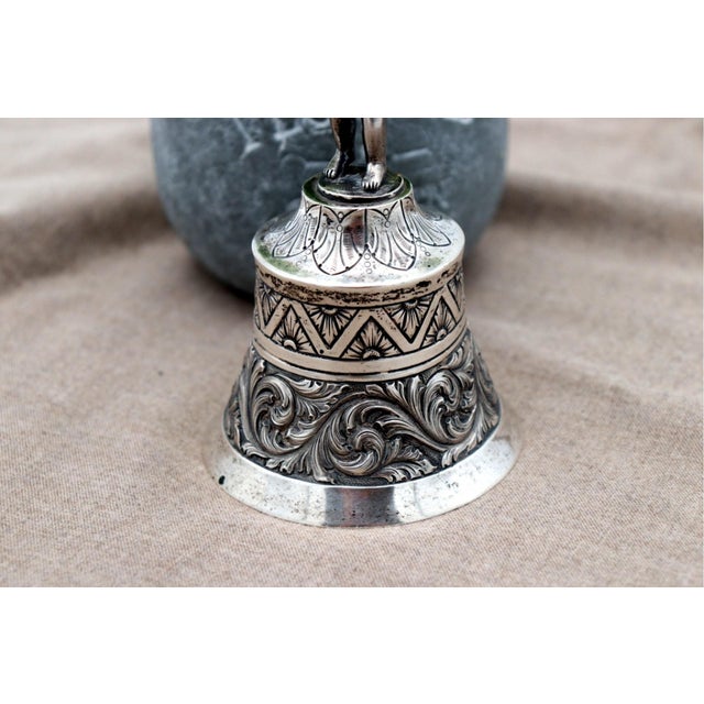 Chiseled Silver Table Bell For Sale - Image 4 of 7