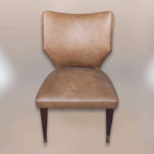 Beige Leather Bedroom Armchairs, Set of 2 For Sale - Image 6 of 8