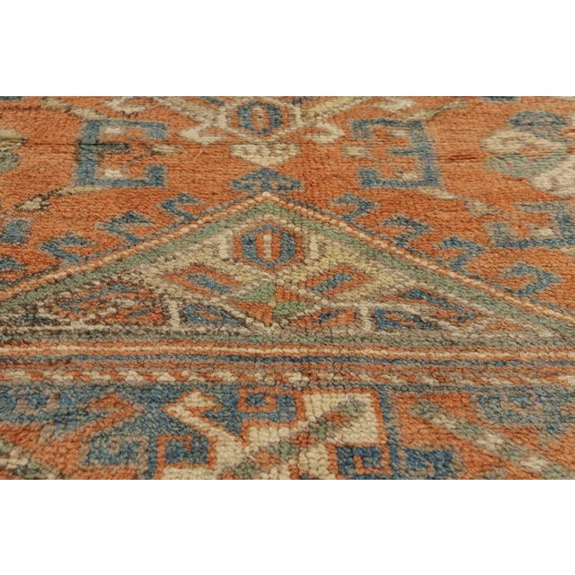 Late 20th Century Vintage Orange Turkish Oushak Rug - 04'00 X 05'08 For Sale - Image 5 of 9