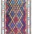 Navy Blue Vintage Persian Qazvin Kilim Rug For Sale - Image 8 of 18