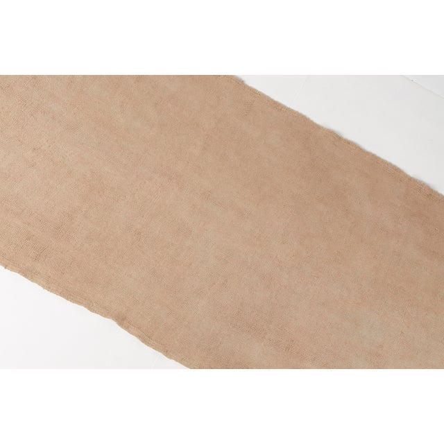Camel Colour Hemp Kilim Runner For Sale - Image 9 of 10