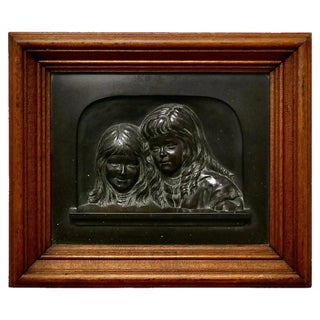 Heavy Bronze Relief Wall Plaque by E T Wainwright, 1898 For Sale