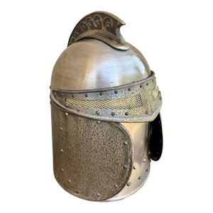 Late 20th Century Pewter Knight’s Helmet Ice Bucket