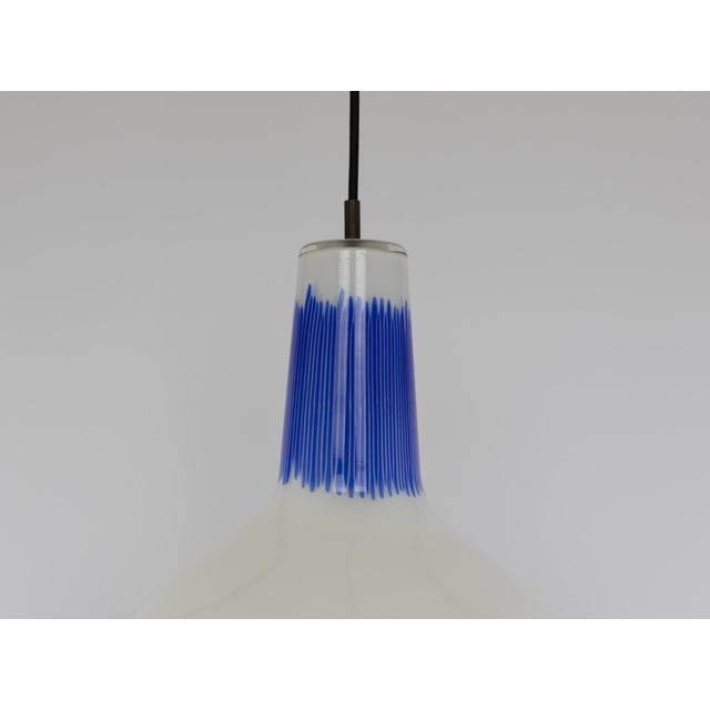 White, Red and Blue Murano Glass Pendants by Massimo Vignelli for Venini, 1950s For Sale - Image 7 of 11
