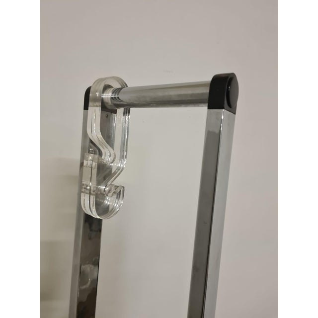 Space Age Coat Hanger in Marble, Steel and Acrylic Glass, 1970s For Sale - Image 15 of 18