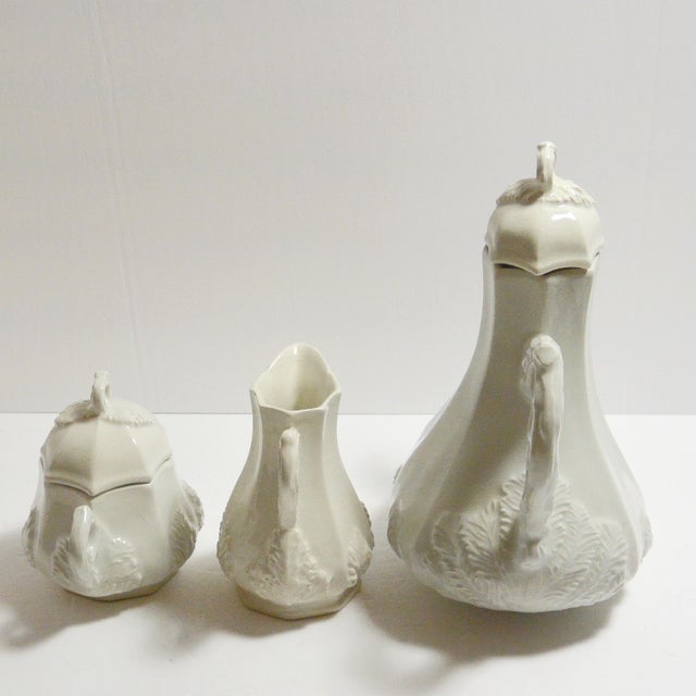 Vintage Red-Cliff White Ironstone Coffee/Tea Set- 3 Pieces For Sale - Image 4 of 9