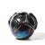 Mid-Century Hand-Blown Murano Iridescent & Black Glass Vase W/ Sculptural Detail For Sale - Image 9 of 14
