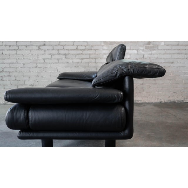 1980s Postmodern Leather Alanda Sofa by Paolo Piva for B&b Italia For Sale - Image 10 of 18