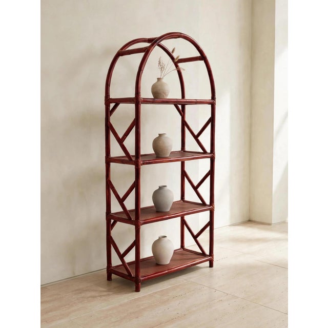 Vintage Bordeaux Bamboo Bookcase, 1960s, Set of 3 For Sale - Image 4 of 6