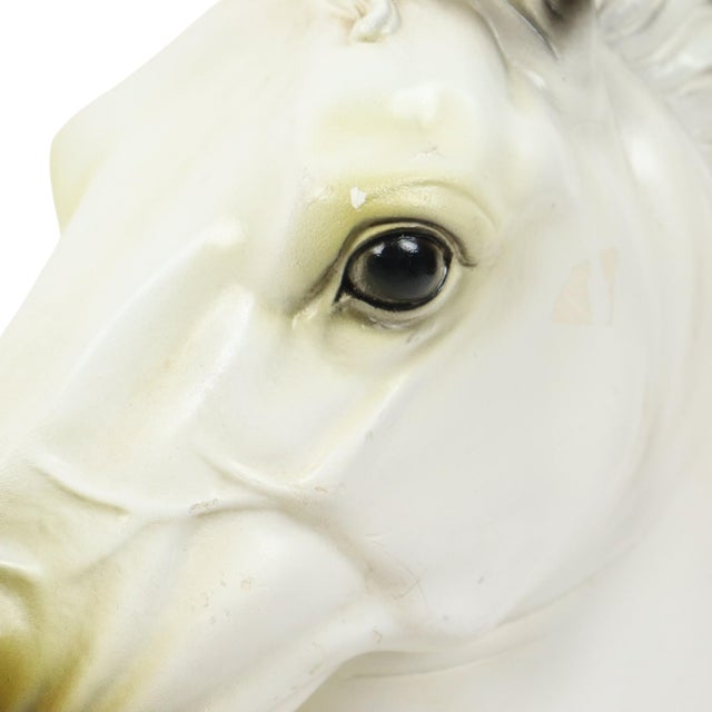 Large Classical Greek Style Parthenon Horse Bust in Plaster For Sale - Image 13 of 17