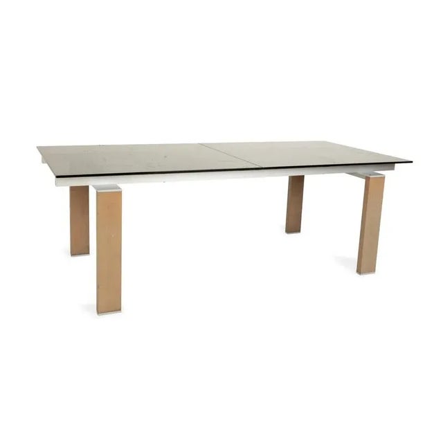 Dining Table in Smoked Glass and Walnut from Rolf Benz For Sale - Image 16 of 16