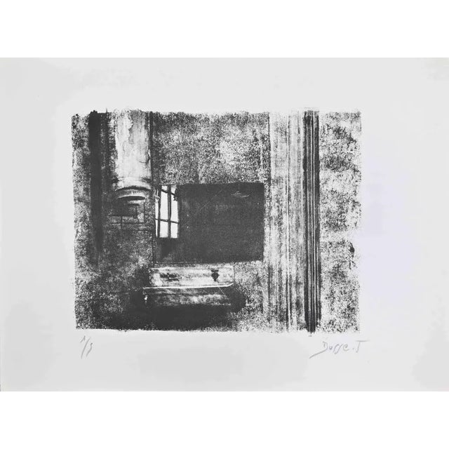 The Window is an artwork realized by French artist Jacques Busse (1922-2004). Lithograph print. Hand-signed on the lower...