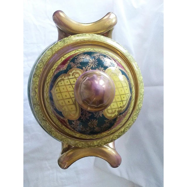 Antique Austrian Royal Vienna Scenic Figural Painted Lidded Urn For Sale - Image 9 of 13