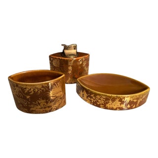 Piero Fornasetti Piccolo Coromandel Chinoiserie Smoking Set- 3 Pieces For Sale