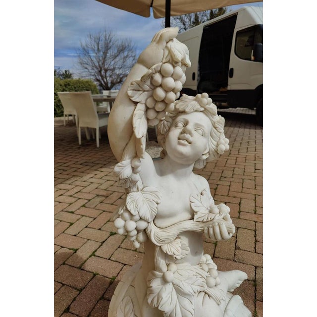 Beautiful single-block Carrara marble Bacchus. from Northern Italy, private collection. A work of high craftsmanship, with...