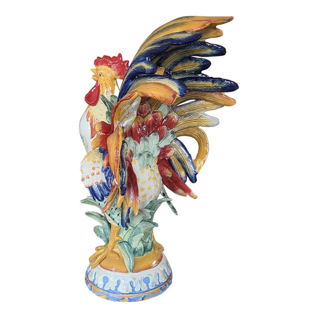 Last Chance!Vintage Fitz and Floyd Ricamo Collection Kitchen Rooster Figure For Sale