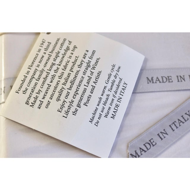 Tuscan Tessitura Toscana Telerie Firenze Finest Linens of Tuscany - Made in Italy - King Sheet Set of 4 Pieces For Sale - Image 3 of 4