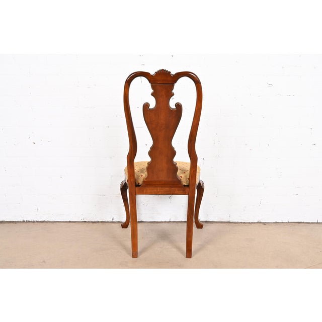 Thomasville Queen Anne Carved Mahogany Dining Chairs, Set of Six Chairish