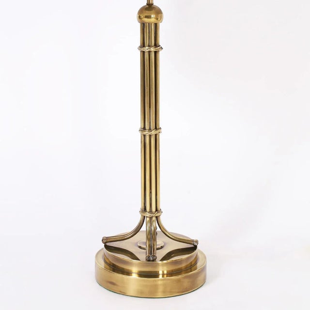 Mid-Century Modern Pair of Vintage Mid-Century Brass Table Lamps For Sale - Image 3 of 8