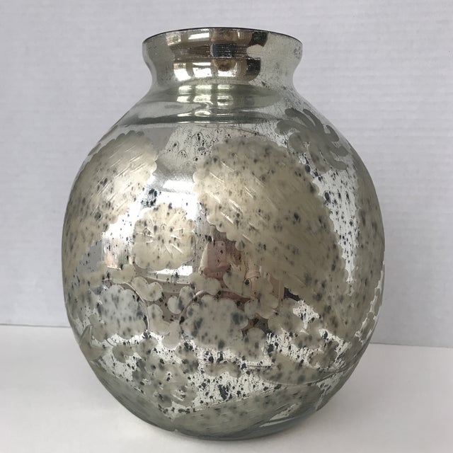 Large Mercury Glass Vessel Vase Chairish