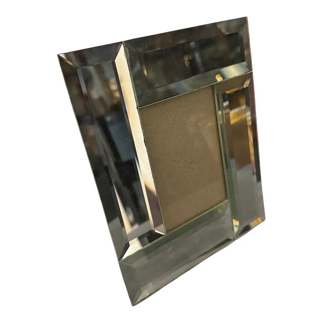 1970s Mid-Century Modern Italian Mirror and Glass Picture Frame Add a touch of 1970s Italian glamour to your home with...