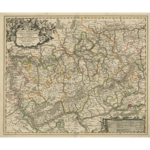 Antique Map of the Nassau Region in Western Germany For Sale - Image 6 of 6