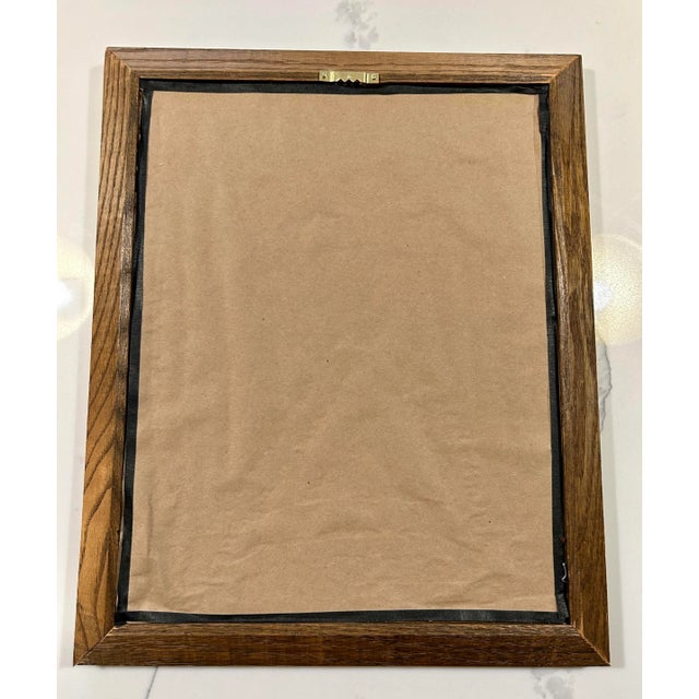 Sky Blue Vintage Tuscan Village Landscape Rustic Oil Painting For Sale - Image 8 of 9