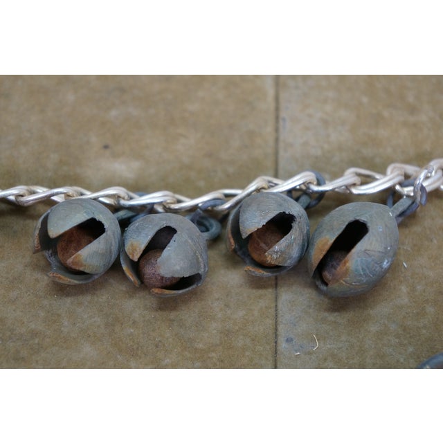 Vintage Folk Art Columbian Totem String of Bells Garland Wind Chime 29" For Sale - Image 6 of 9