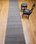 Gray Antique American Amish Rag Runner, Handwoven Wool & Cotton, Stripe Pattern, Gray, 3x15 For Sale - Image 8 of 16