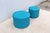 Modern Boost Round Ottomans in Tropic Blue Silicone by Ofs and Carolina - A Pair For Sale - Image 10 of 18