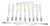 Silver Butter Knives with Embossed Handles, Set of 12 For Sale