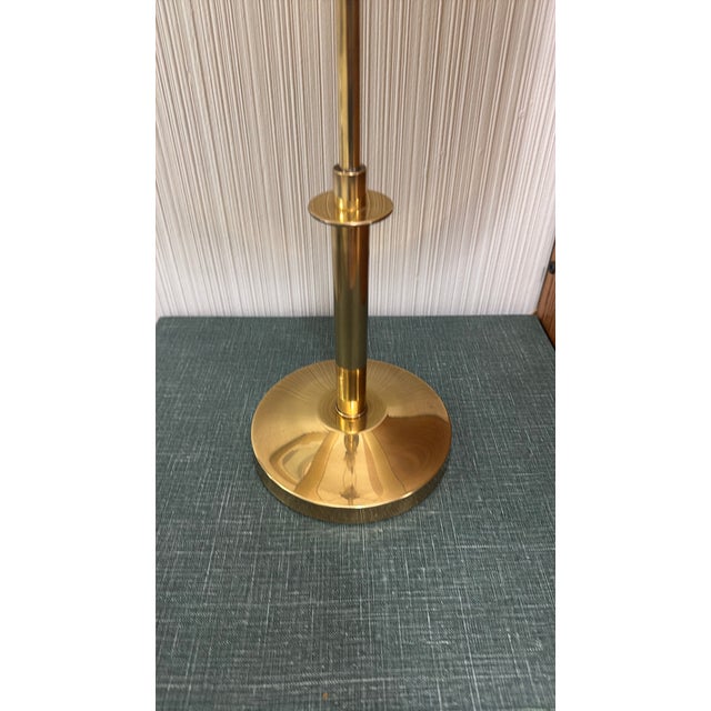 1970's Ethan Allen Hollywood Regency Brass Table Lamp For Sale - Image 12 of 12